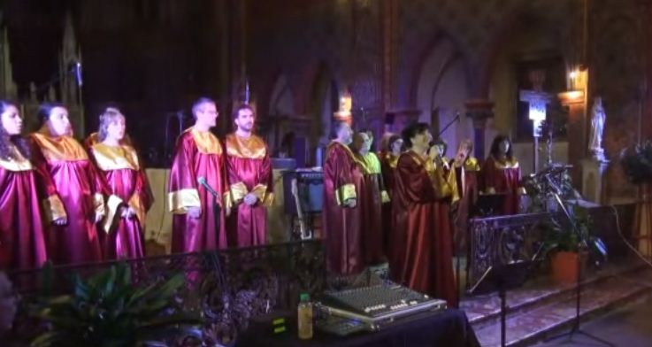 Fête de noce avec une chorale gospel